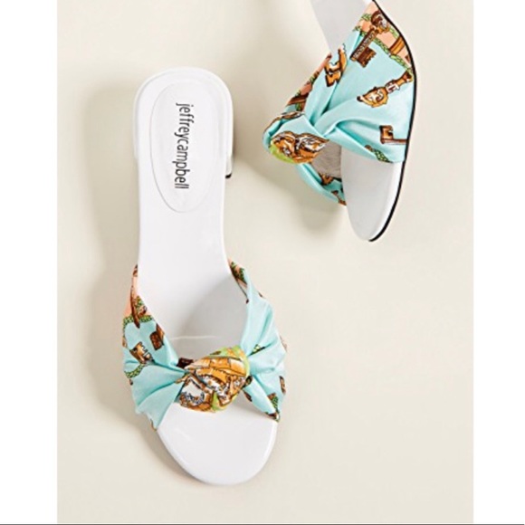 Jeffrey Campbell 100% Natural Silk Beaton Slide Size 7 - Picture 2 of 8